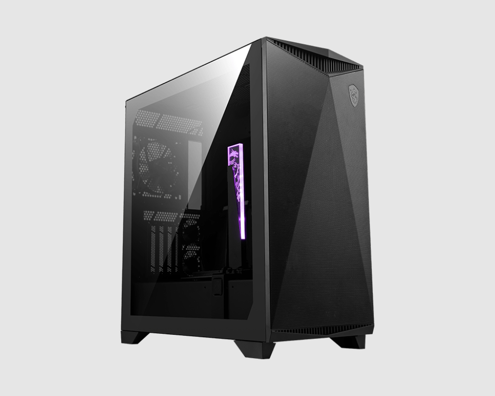  Mid-Tower Case: MSI MPG GUNGNIR 300P AIRFLOW - Black<br>4x 120mm PWM Fans, Vertical GPU Bracket + 2x 60mm PWM Fans, 2x USB 3.2 + 1x USB Type-C,  Tempered Glass Side Panel, Supports: EATX*/ATX/mATX/mini-ITX  